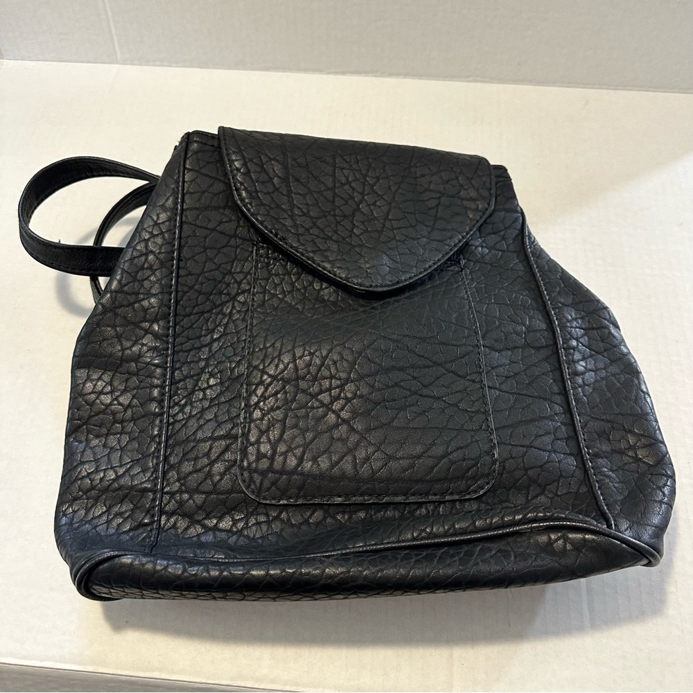 Abercrombie & Fitch Black Faux Leather Mini Backpack - Picture 2 of 7